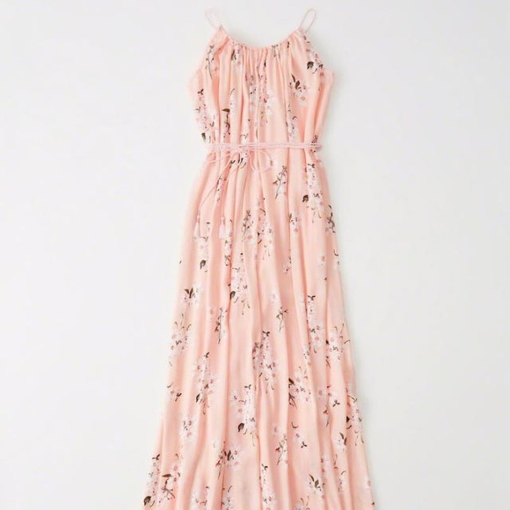 Abercrombie & Fitch Pink Floral Maxi Dress
